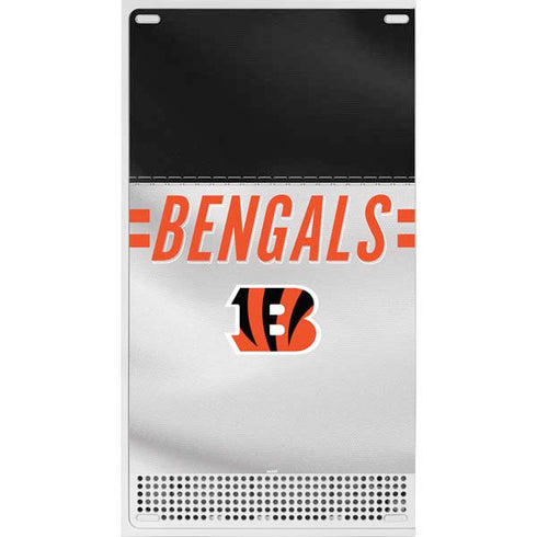NFL Cincinnati Bengals White Striped Xbox Series S Console Skin